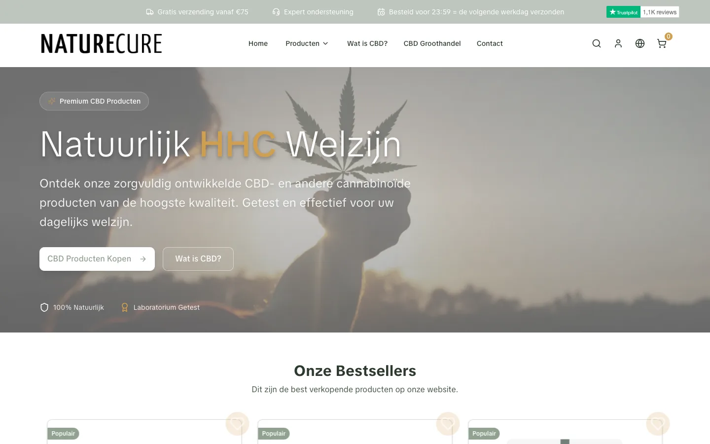 Naturecure website and CRM overview